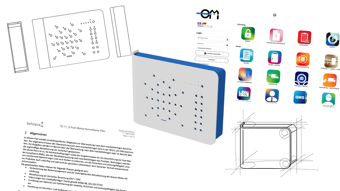 Im Bild ist ein Teil unseres Leistungsumfang zum Thema Medizinprodukte zu sehen.